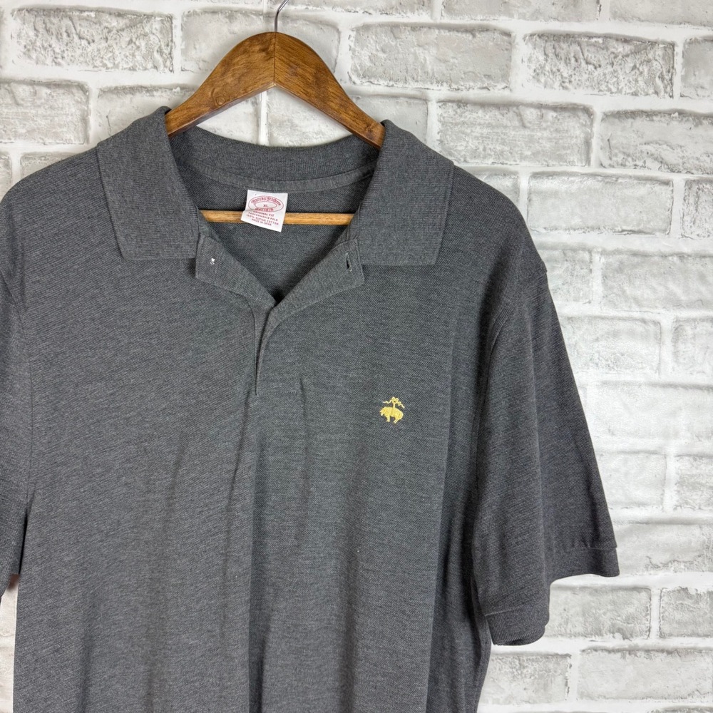 Brooks Brothers Mens XL Performance Polo Shirt Gray Supima Cotton Original Fit